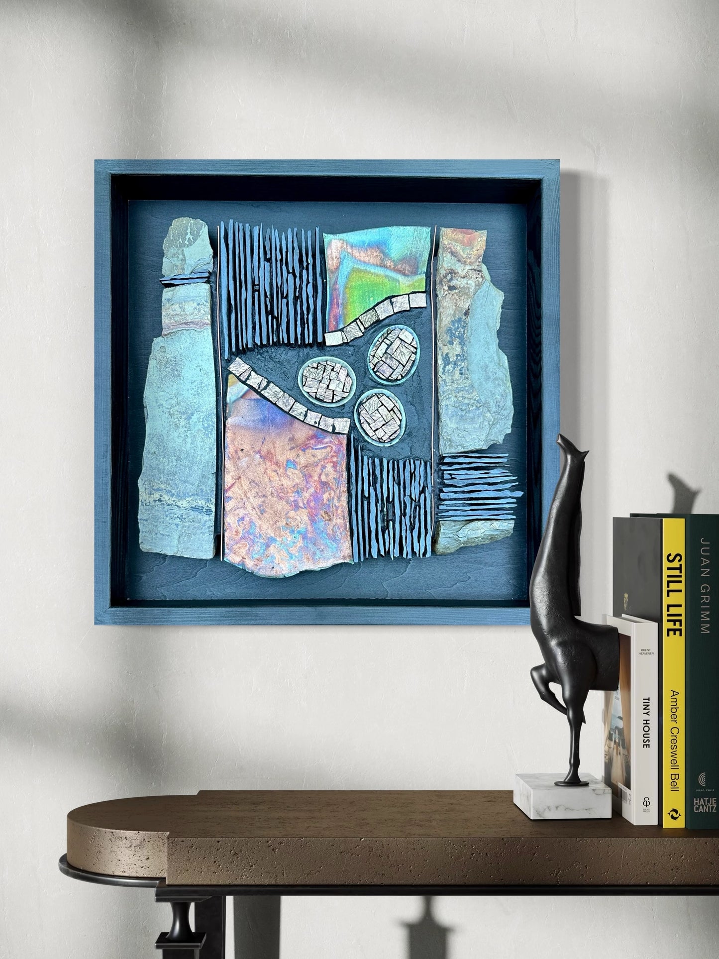 Abstract Stone Mosaic 16"x16"