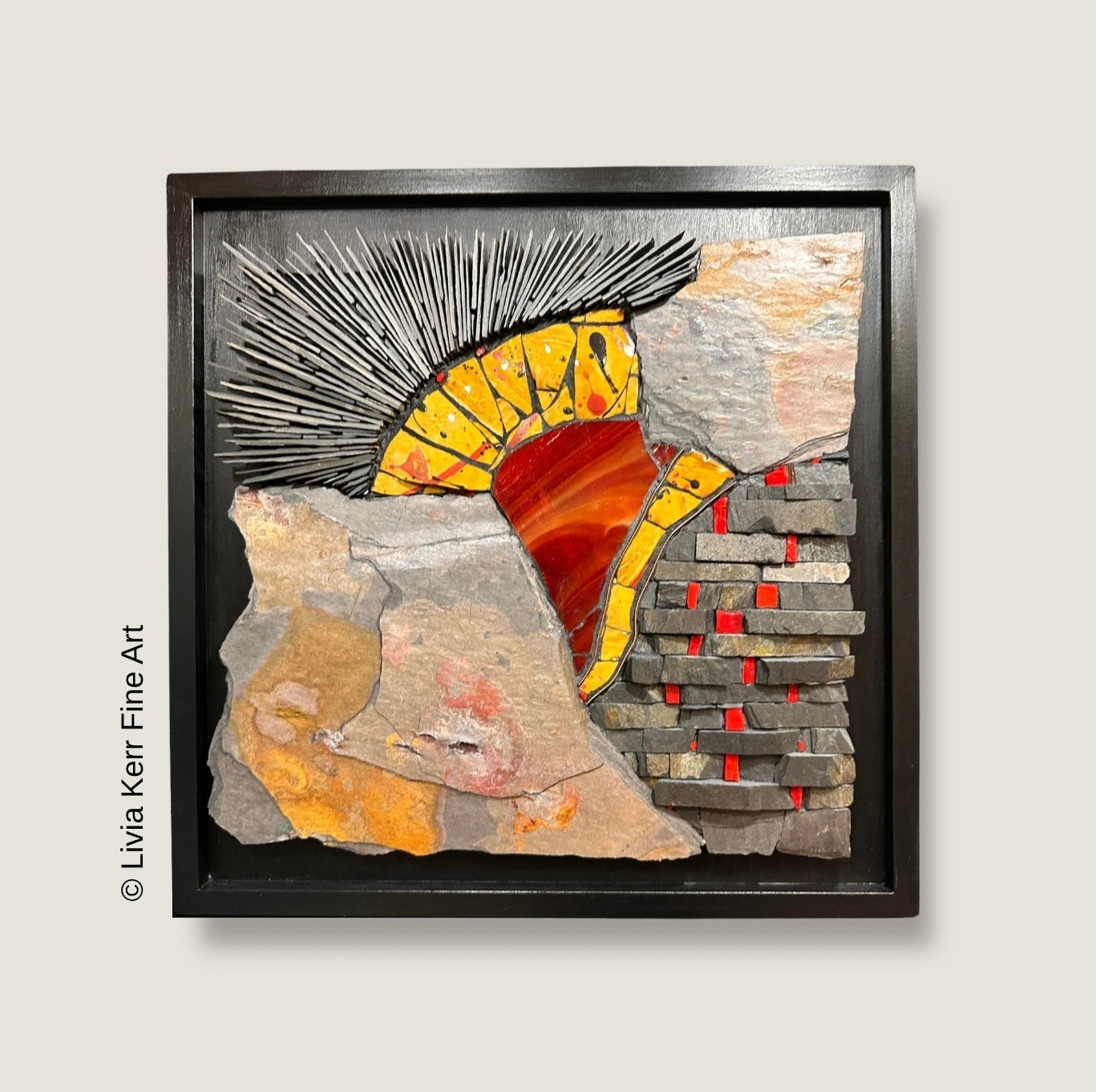 Abstract Stone Mosaic 16"x16"
