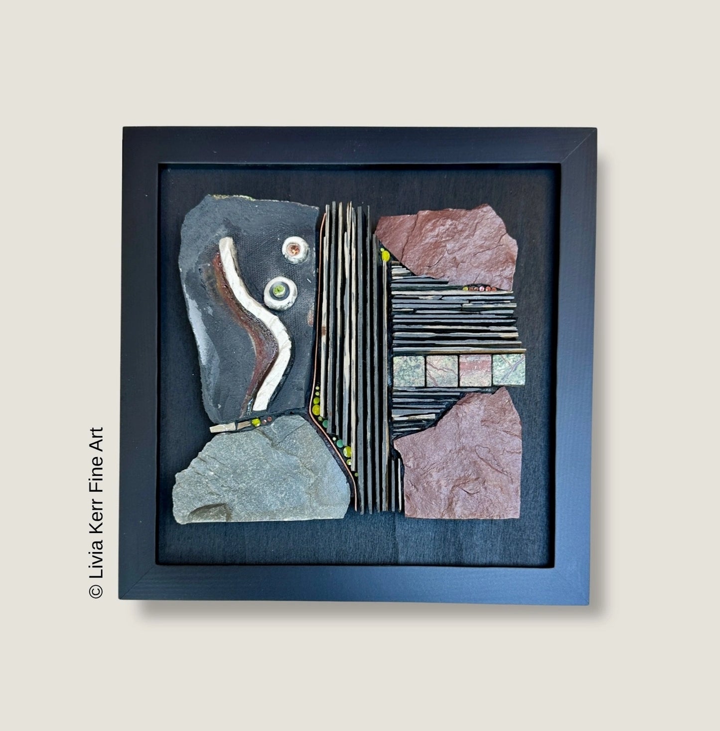 Abstract Stone Mosaic 8"x8"