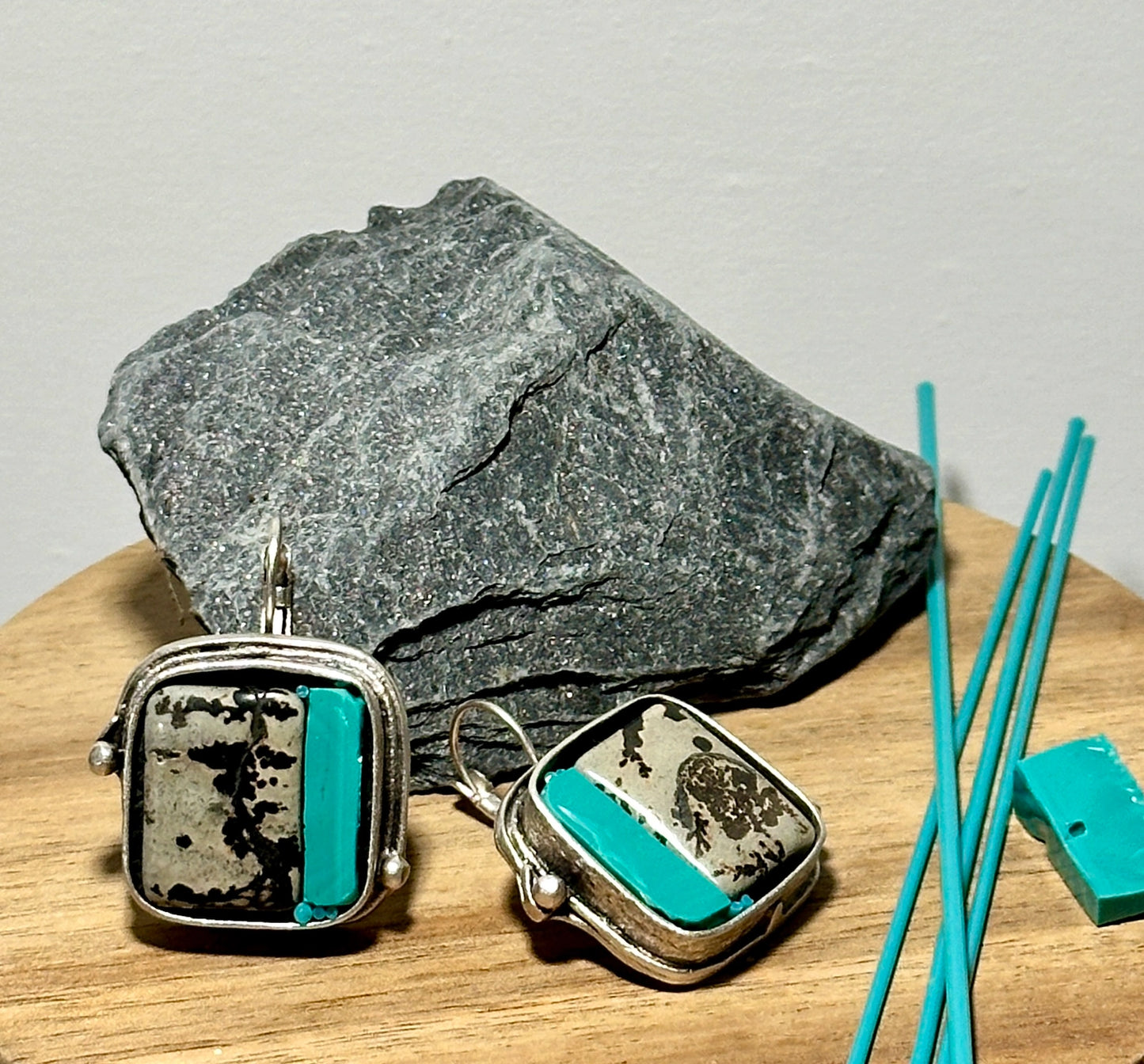 Earrings, Turquoise