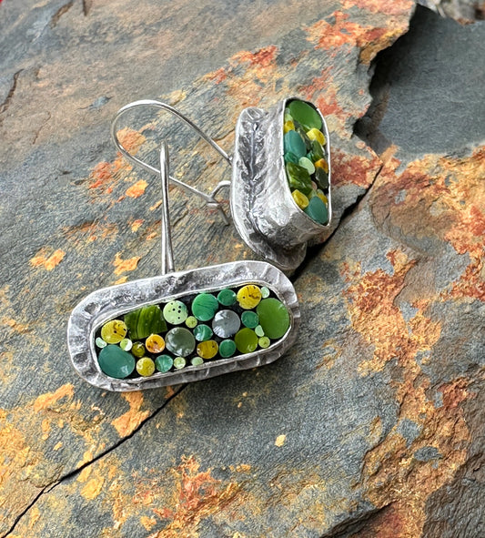 Earrings, Greens & Yellows