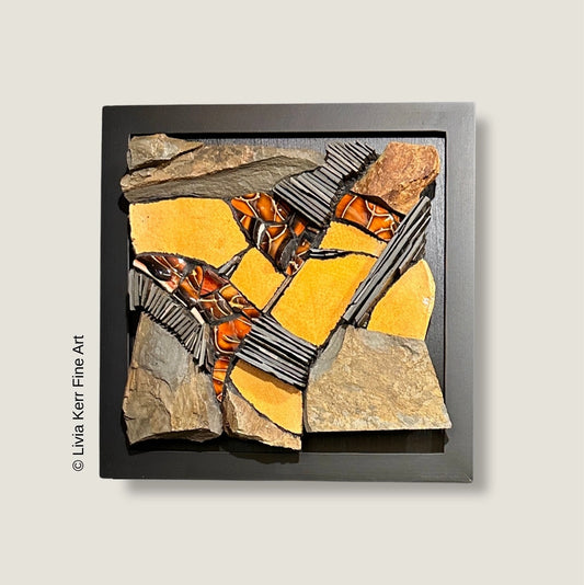 Abstract Stone Mosaic 8"x8"