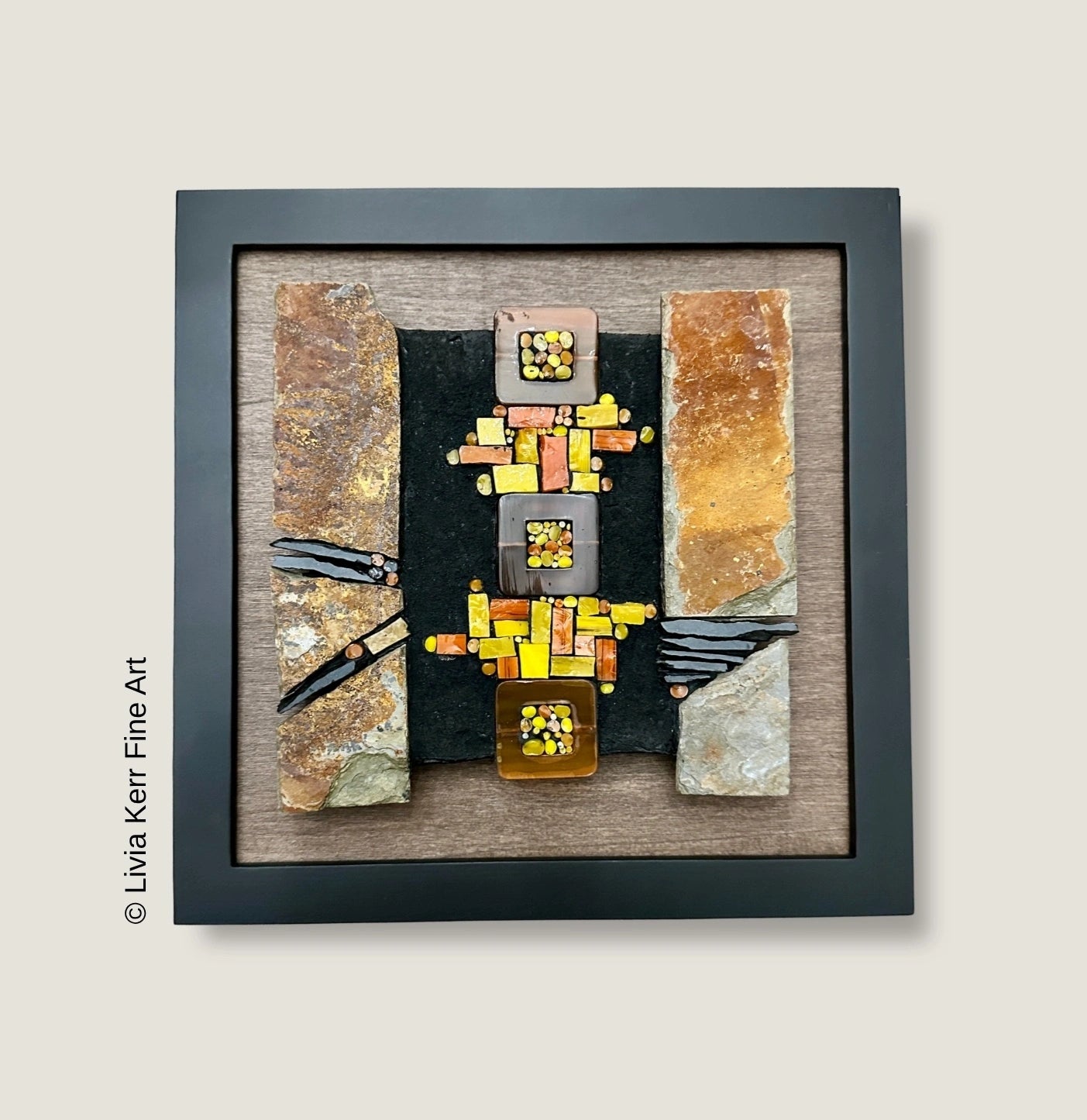 Abstract Stone Mosaic 8"x8"