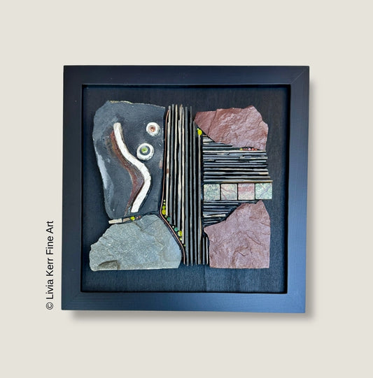 Abstract Stone Mosaic 8"x8"