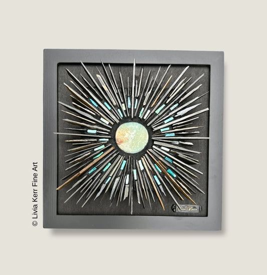 Abstract Stone Mosaic 8"x8"